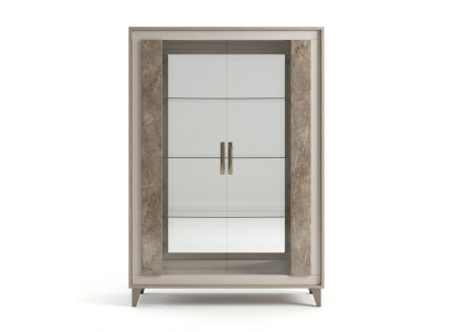 Anrichte Luxus Schaufenster Vitrine Glas Schrank Modern Stil Italienische Möbel