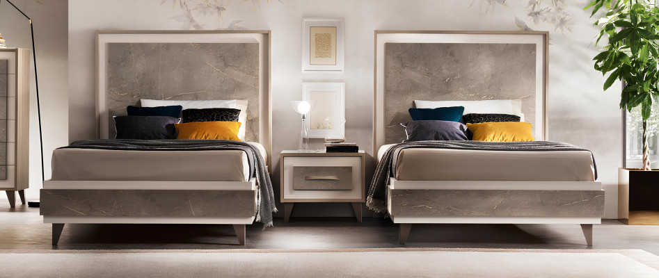 Polsterbett Betten Bett Polster Holz Designer Hotel Design arredoclassic 120 cm