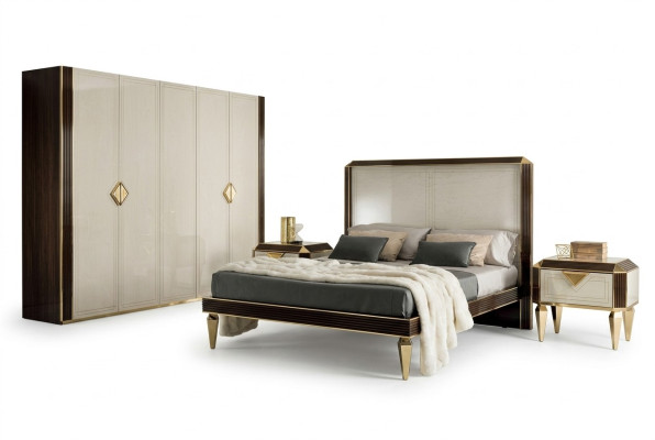 Bett 2x Nachttisch 3tlg. Schlafzimmer Betten Luxus 180x200 Zimmer arredoclassic