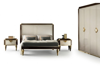 Bett Betten Hotel Luxus Designer Doppel Ehe Schlafzimmer Beige arredoclassic