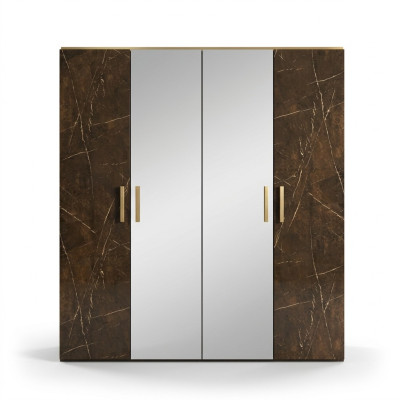 Luxus Kleider Schrank Designer Kleiderschränke Hochglanz Möbel Wohnen Holz Neu