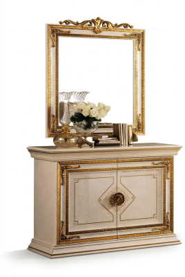 Spiegel Kommode Schrank Kommoden Anrichte Schlafzimmer Set Holz Klassischer Stil