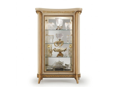 Vitrine Vitrinen Schrank Glasschrank Wohnzimmer Regal Barock Rokoko Echtes Holz