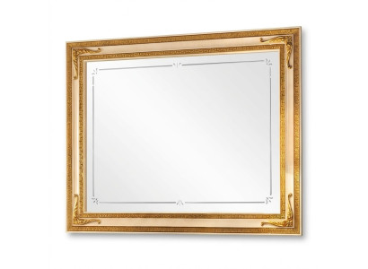 Klassischer Wandspiegel Holzrahmen Spiegel Möbel Gold 170x110 Holz Rahmen Wand