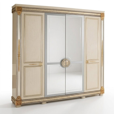 Luxus Kleider Schrank Kleiderschränke Hochglanz Möbel Designer Wohnen Holz Neu