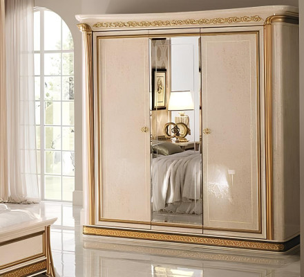Kleiderschrank Schlafzimmer Holz Schrank 3 Türen Schränke Luxus arredoclassic