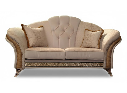 Sofa 2 Sitzer Couch Design Polster Klassische Stoff arredoclassic Zweisitzer