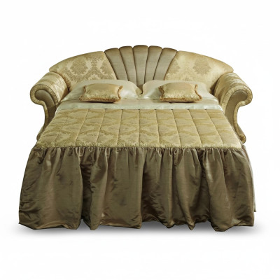 Sofa 2 Sitzer Couch Design Polster Klassische Textil Stoff Bettfunktion Couchen