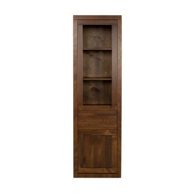 Holzschrank Glasvitrine Handgefertigter Massivholz-Wohnzimmerschrank