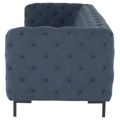 Grauer Moderner 3-Sitzer Chesterfield Wohnzimmer Stilvolle Couch 