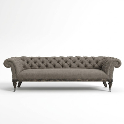 Chesterfield Sofa Couch Polster Stoff Leder Couchen Polster Garnitur 4 Sitzers