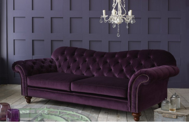 Luxus Chesterfield Wohnzimmer Couch Braun Sofa Sitz Polster Textil Couchen Neu