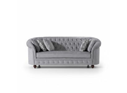 Chesterfield Sofa Couch Polster Stoff Leder Couchen Polster Garnitur 3 Sitzers