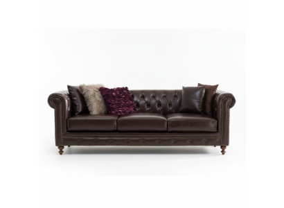 Chesterfield Sofa Couch Polster Stoff Leder Couchen Polster Garnitur 3 Sitzer