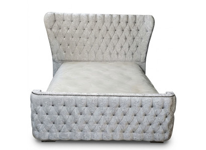 Chesterfield Bett Schlafzimmer Betten Textil 180x200cm Samt Big Hotel Betten Neu