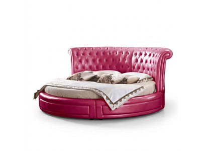 Rundes Klassisches Bett Chesterfield Betten Polster Runde Betten Leder