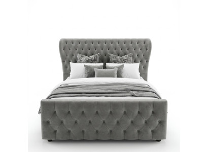 Chesterfield Designer Bett Schlafzimmer Textil Leder Polster 140/160/180/200 cm