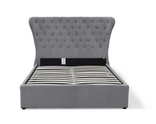 Graues Chesterfield Doppelbett Luxus Betten Designer Schlafzimmer Bett