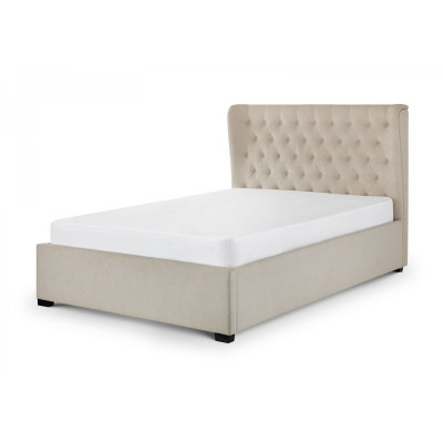 Chesterfield Design Polster Englisches Bett Doppelbett Beige Betten 160/180x200