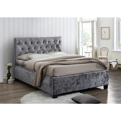 Chesterfield Designer Bett Schlafzimmer Textil Leder Polster 140/160/180/200 cm