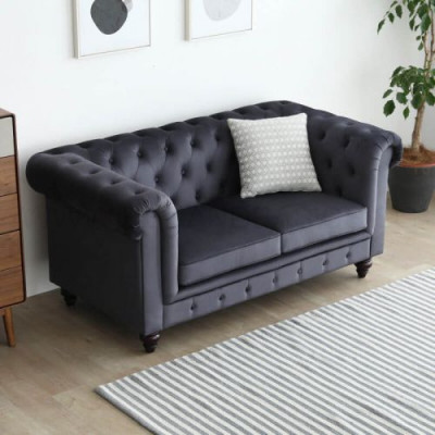 Sofa Luxus Textil Chesterfield Couch Sofas Polster 2 Sitzer Zweisitzer