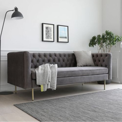 Sofa Luxus Textil Chesterfield Couch Sofas Polster 3 Sitzer Italienische Möbel