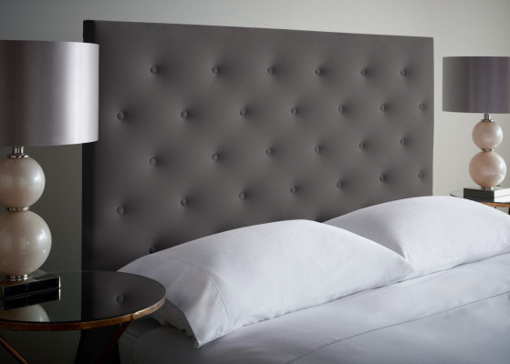 Bett Polster Design Luxus Doppel Hotel Betten Schlaf Zimmer Chesterfield Grau