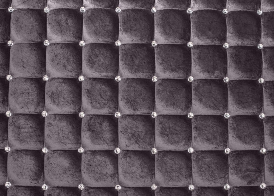 Designer schwarzes Chesterfield Bett mit Kristallsteinen Luxus Möbel