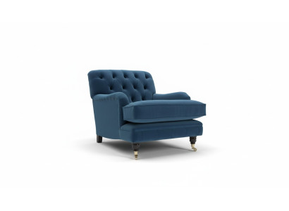 Sessel Design Couch Sofa Relax Textil Lounge Club Polster Sitzer Luxus Blau Neu