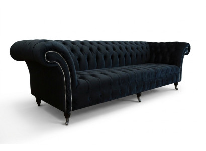 Schwarzer Moderner Viersitzer Luxus 4-Sitzer Wohnzimmer Sofa
