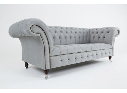 Chesterfield Sofa Set 3+2 Sitzer Samt Velour Garnitur Design Garnituren