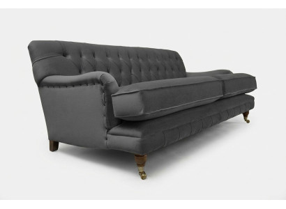 Chesterfield 3 Sitzer Couch Polster Textil Couchen Sitz Wohnzimmer Sofa Samt Neu