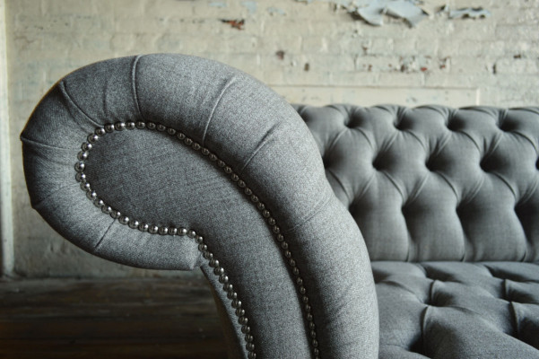 Textil Sofa Stoff Couch Chesterfield big sofas xxl couchen Sitz 265cm Polster