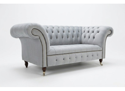 Textil Sofa Stoff Couch Chesterfield big sofas xxl couchen Sitz Polster 185cm