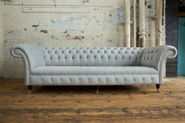 Textil Sofa Stoff Couch Chesterfield big sofas xxl couchen Sitz Polster 265cm