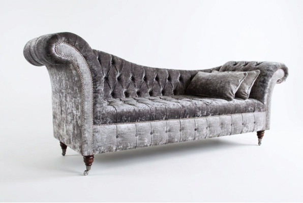 Grauer Designer 3 Sitzer Chesterfield Couch Polster Sofas Design Sofa