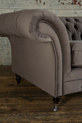 Luxus Tauper Chesterfield Dreisitzer Wohnzimmer 3-er Couch Design Sofa
