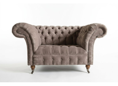 Chesterfield Sessel Fernseh Couch 1 Sitzer Sofa Stoff Polster Neu Textil Couchen