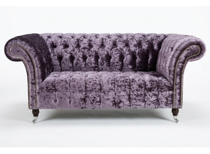 Chesterfield Polster Couch Stoff Couchen Sofa Sitz Garnitur Lehn Neu 2 Sitzer