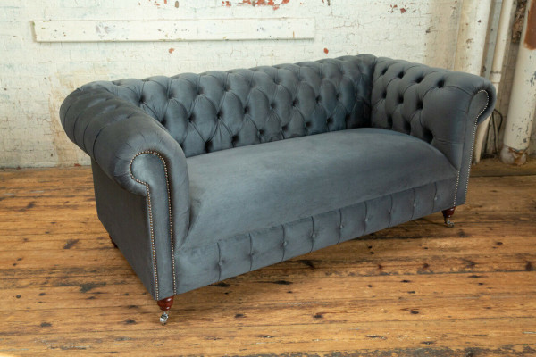 Moderner grauer Dreisitzer Luxus Wohnzimmer 3-Sitzer Sofa