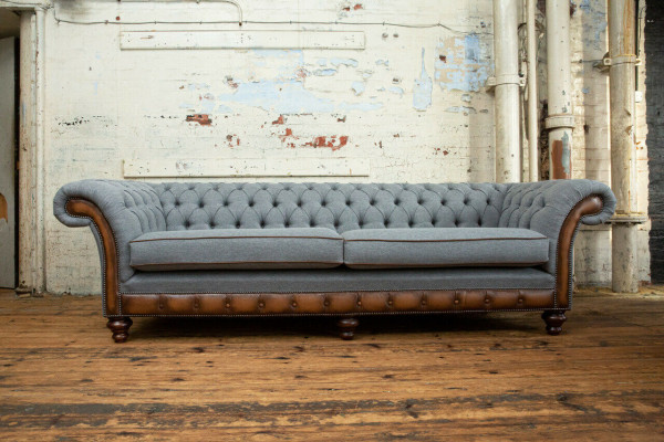 Chesterfield Ledersofa Stoffsofa Sofa Couch Polster Wohnzimmer Maßanfertigung