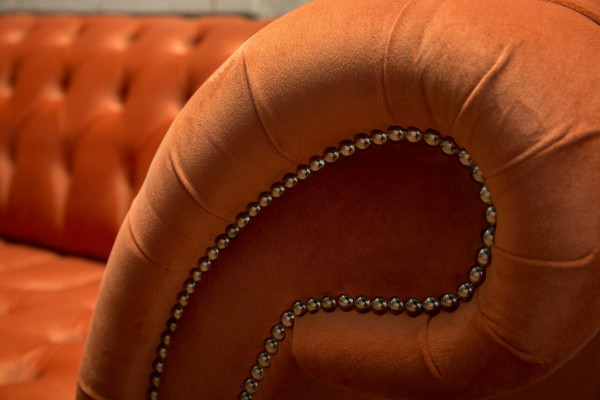 Sofa Polster Chesterfield Textil Sofas Design Luxus Ledersofas 4 Sitzer 265cm