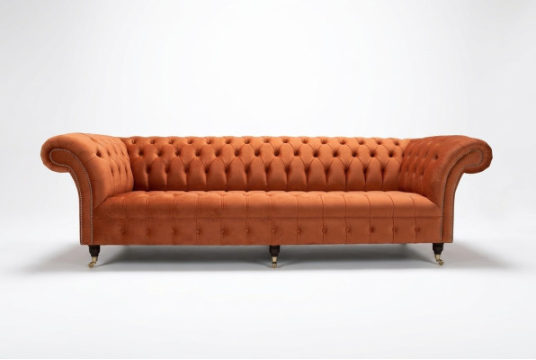 Sofa Polster Chesterfield Textil Sofas Design Luxus Ledersofas 4 Sitzer 265cm