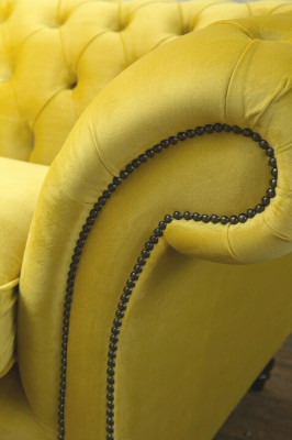 Chesterfield 3 Sitzer Designer Sofa Couch Polster Sofas Couchen Stoff Textil Neu