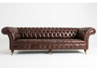 Sofa 4 Sitzer Couch design Chesterfield Polster Sitz Garnitur Leder Textil Neu