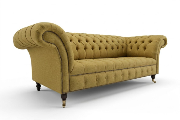 Gelbe Couch Dreisitzer Polster Design Sofa 3er Sitz Sofas Zimmer Luxus Couchen