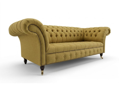 Gelbe Couch Dreisitzer Polster Design Sofa 3er Sitz Sofas Zimmer Luxus Couchen