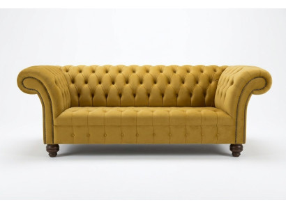 Designer Chesterfield Sofagarnitur Sofa Couch Polster Set in Samt 4tlg.
