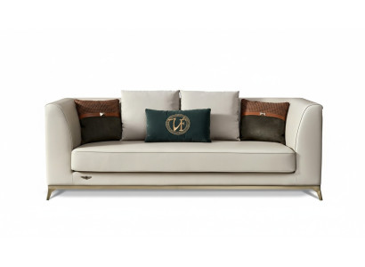 Sofagarnitur 3+1 Sitzer Set Design Sofas Deko Polster Couchen Relax Leder