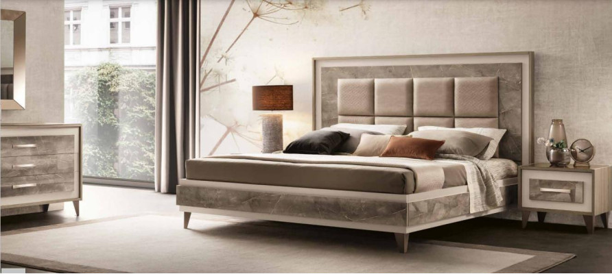 Bett Nachttisch 3tlg. Schlafzimmer Set Luxus Modern Komplett Italienische Möbel